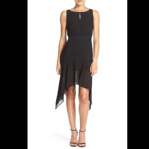 Ali & Jay Hankerchief Hem Flare Georgette Dress